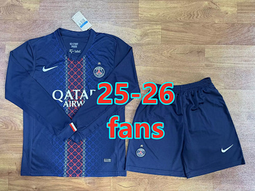 Balenciaga 25-26 Paris Psg Home Fans Long Jersey+shorts S-2XL