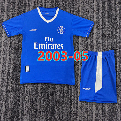 Chelsea Home Retro Kids Jersey+shorts 16 -28