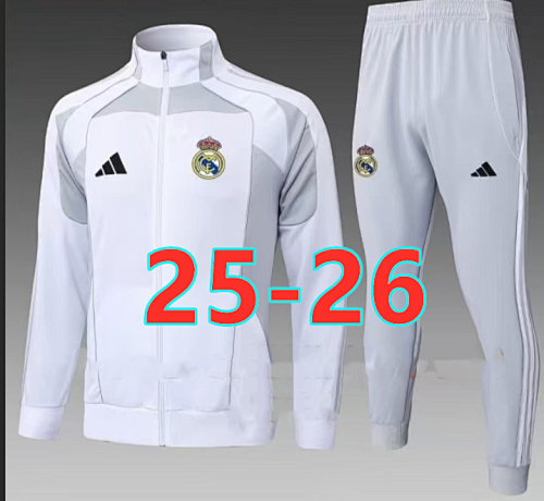 25-26 Real Madrid Kids Long Zipper Jacket 10 -18