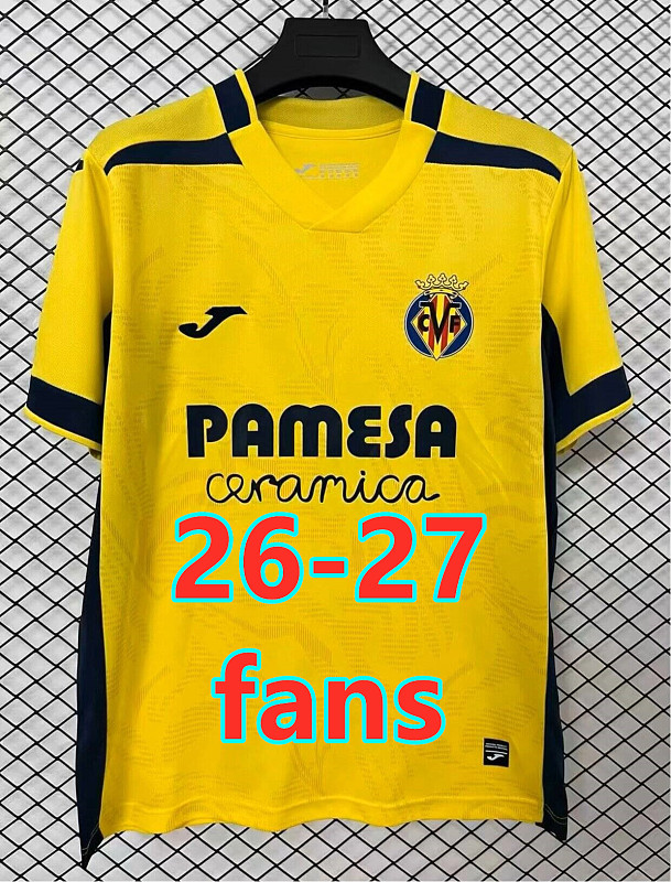 26-27 Villarreal Home Fans Version Jersey S-4XL