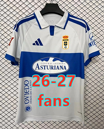 26-27 Real Oviedo Away Fans Version Jersey S-4XL