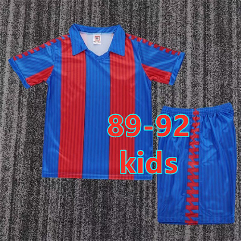 89-92 Barcelona Home Retro Kids Jersey+shorts Kit 16 -28
