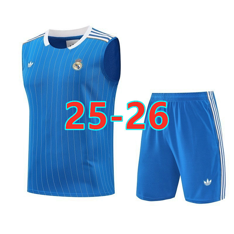 25-26 Real Madrid Short Sleeve Vest Tracksuit S-2XL