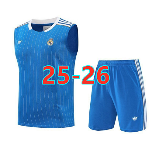 25-26 Real Madrid Short Sleeve Vest Tracksuit S-2XL