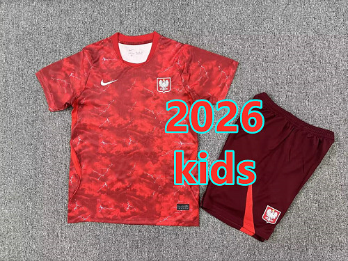 Poland Away Kids Jersey+shorts Kit 16 -28