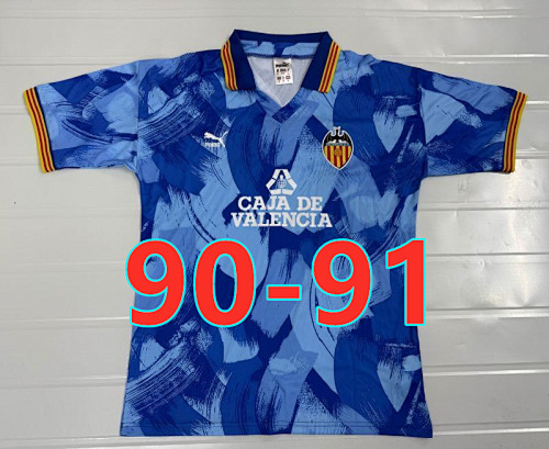 90-91 Valencia Away Retro Jersey S-2XL