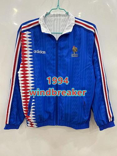 France Retro Embroidery Reversible Windbreaker S-2XL
