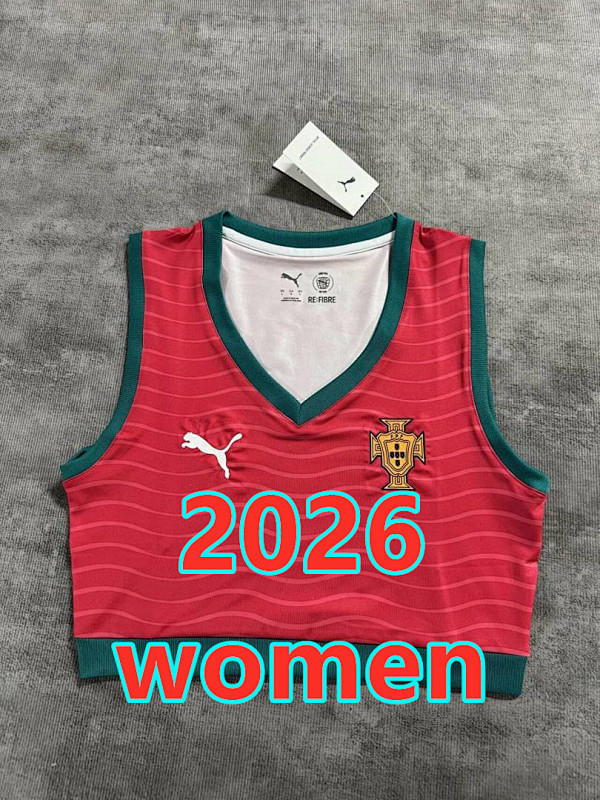 Portugal Home Woman Vest Jersey S-2XL