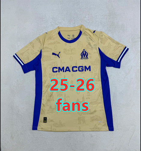 25-26 Marseille 4th Fans Version Jersey S-4XL