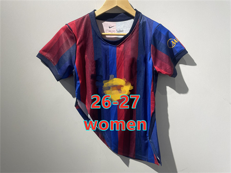 26-27 Barcelona Home Women Slash Jersey S-2XL