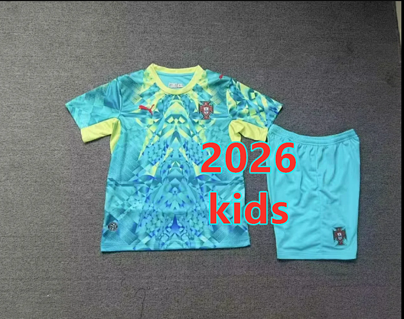 Portugal Goalkeeper Kids Jersey+shorts Kit 16 -28