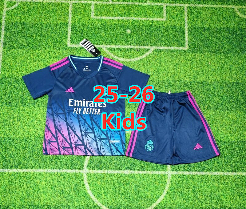 25-26 Real Madrid Special Kids Jersey+shorts Kit 16 -28