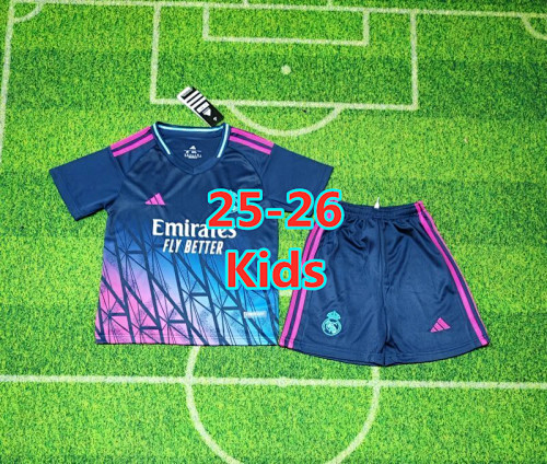 25-26 Real Madrid Special Kids Jersey+shorts Kit 16 -28