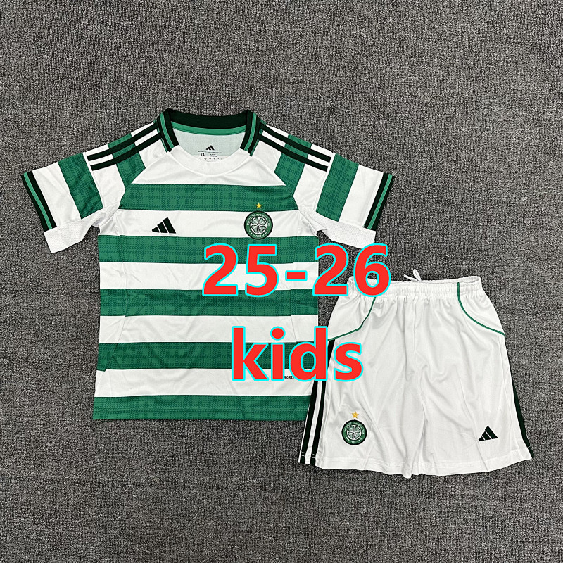 25-26 Celtic Home Kids Jersey+shorts Kit 16 -28