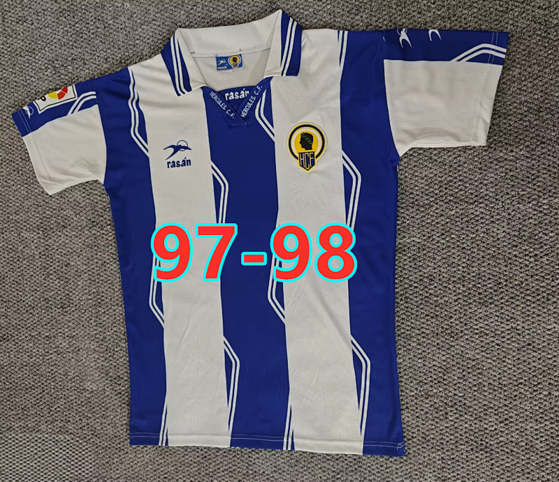 97-98 Hércules Home Retro Fans Version Jersey S-2XL