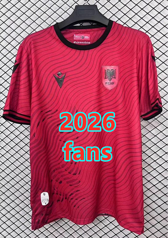 Republic Of Albania Home Fans Version Jersey S-4XL