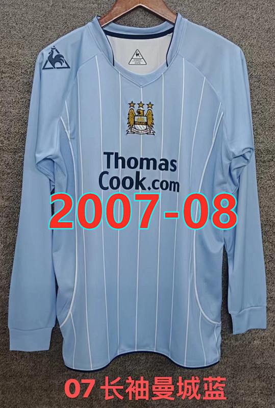 Manchester City Home Retro Long Jersey S-2XL