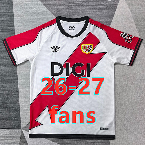 26-27 Rayo Vallecano Home Fans Version Jersey S-2XL