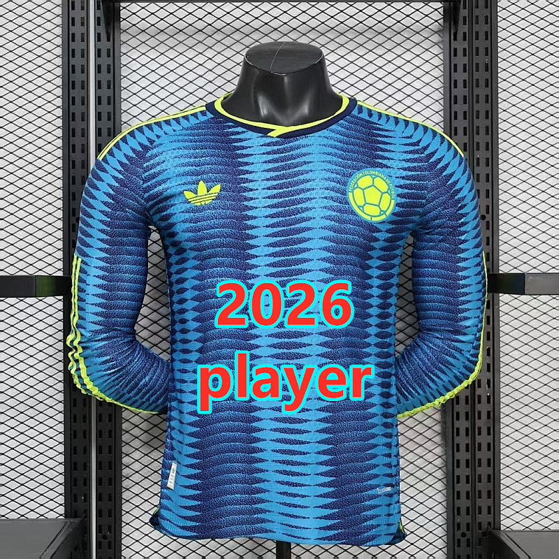 Colombia Away Player Long 32 Team Jersey S-3XL 32