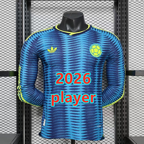 Colombia Away Player Long 32 Team Jersey S-3XL 32