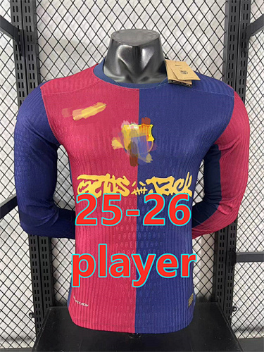 25-26 Barcelona X Travis Scott Limited Player Long Jersey S-4XL
