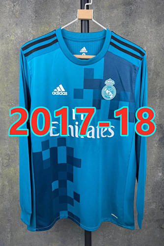 Real Madrid Retro Long Sleeve Third Jersey S-4XL