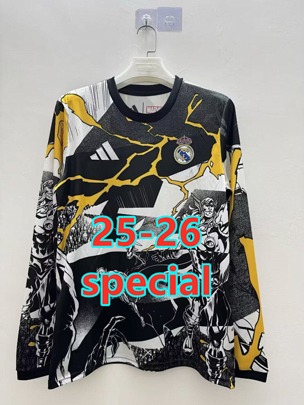 25-26 Real Madrid Special Fans Long Sleeve Jersey S-4XL