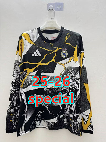 25-26 Real Madrid Special Fans Long Sleeve Jersey S-4XL