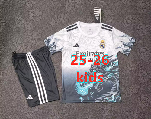 25-26 Real Madrid Special Kids Jersey+shorts Kit 16 -28