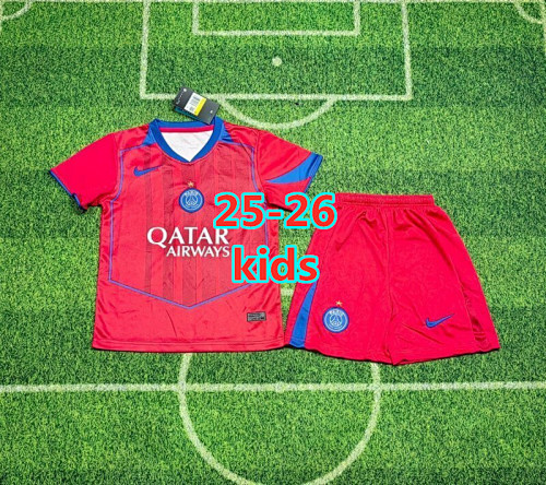 Balenciaga 25-26 Paris Psg Third Kids Jersey+shorts Kit 16 -28