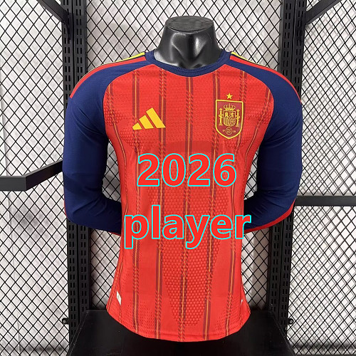 Spain Home Player Long 16 Teams Jersey S-4XL 16