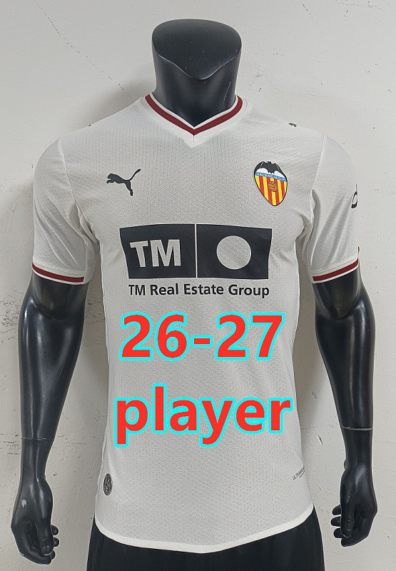 26-27 Valencia Home Player Version Jersey S-2XL