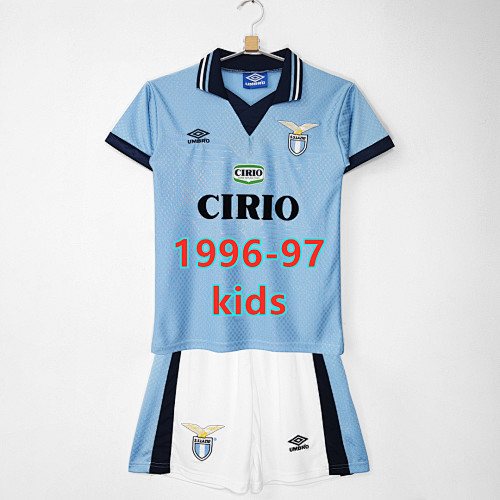 Lazio Home Retro Kids Jersey+shorts Kit 16 -28