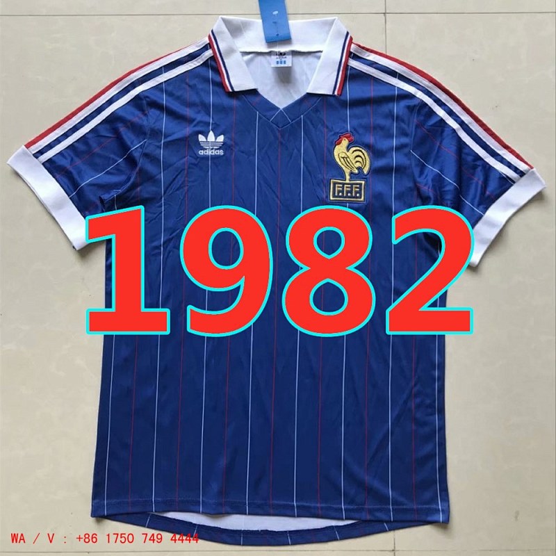 France Retro TopThai Quality Home Jersey S-2XL