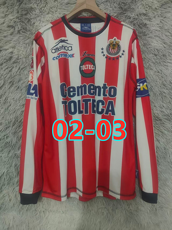 02-03 Chivas Home Retro Long Jersey S-2XL