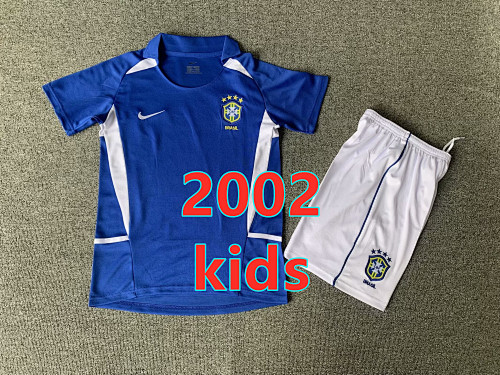 Brazil Kids Away Retro Jersey+shorts 16 -28