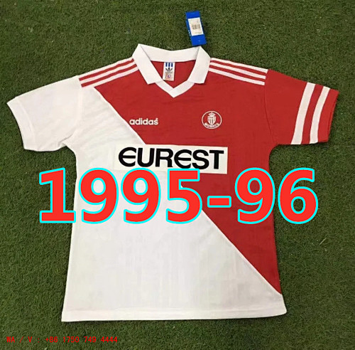 AS Monaco Retro TopThai Quality Home Jersey S-2XL