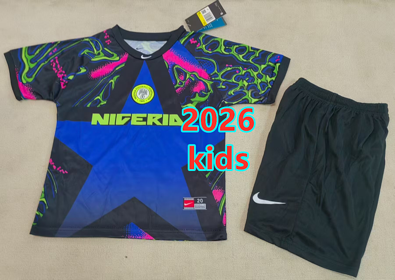 Nigeria Goalkeeper Kids Jersey+shorts Kit 16 -28