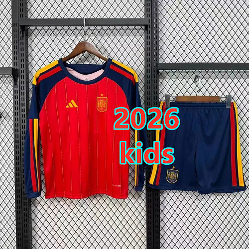 Spain Home Kids Long 8 Teams Kit 16 -28 8