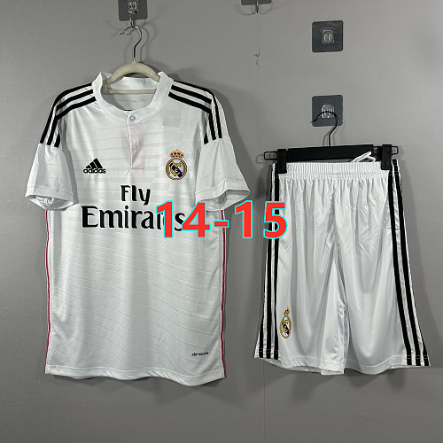 14-15 Real Madrid Home Retro TopThai Short+shorts Kit S-2XL