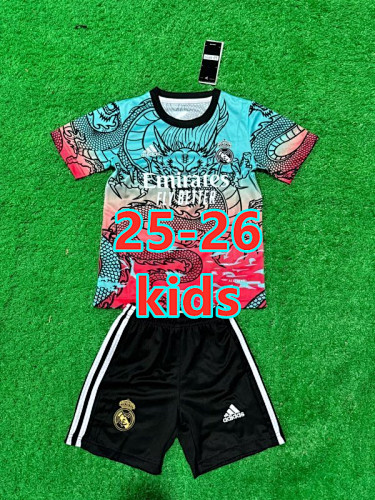 25-26 Real Madrid Special Kids Jersey+shorts Kit 16 -28