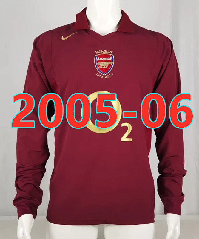 Arsenal Retro Home Long Sleeve Jersey S-2XL