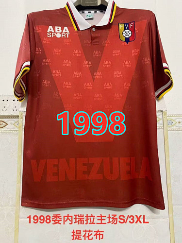Venezuela Home Retro Fans Version Jersey S-3XL