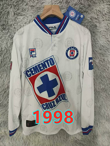 Cruz Azul Away Retro Fans Long Sleeve Jersey S-2XL