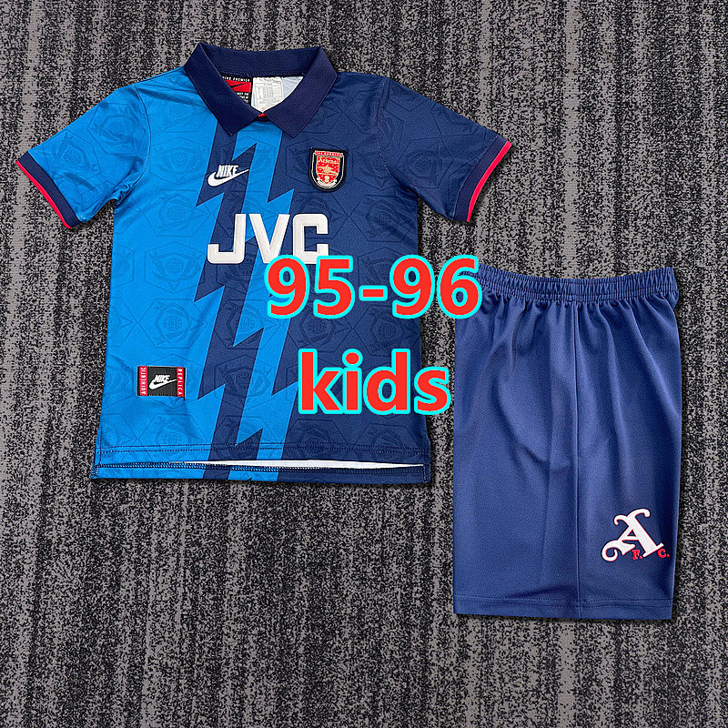 95-96 Arsenal Away Retro Kids Jersey+shorts Kit 16 -28