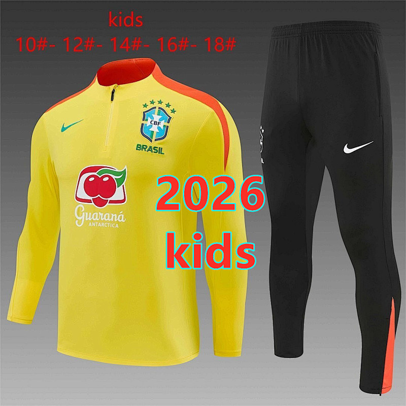 Brazil Kids Long Sleeve Tracksuit 10- 18