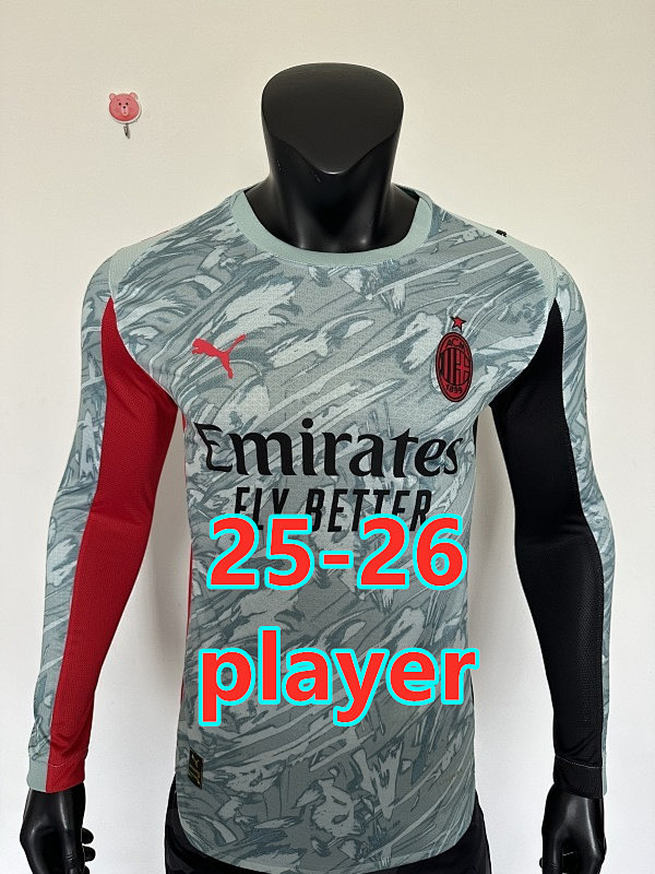 25-26 AC Milan Goalkeeper Player Long Jersey S-2XL AC
