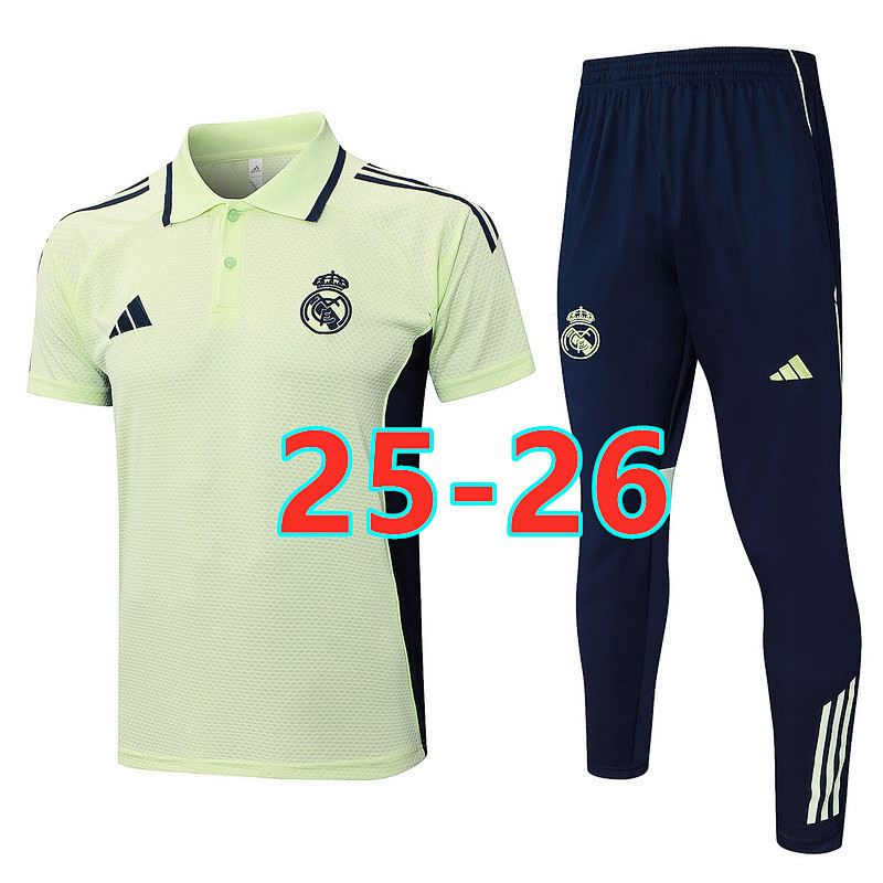 25-26 Real Madrid Polo Short Sleeve Tracksuit S-2XL Polo