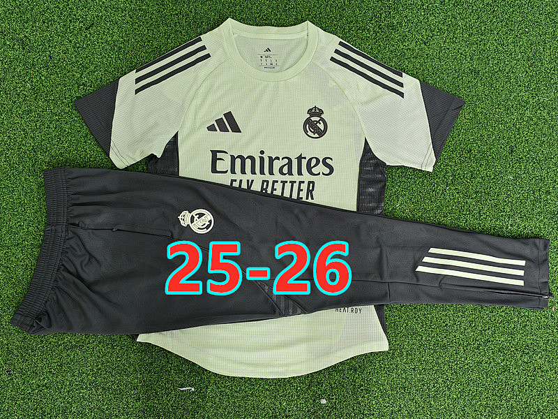 25-26 Real Madrid Player Short Sleeve+pants Kit S-2XL