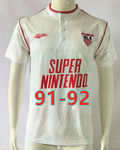 91-92 Sevilla Home Retro Jersey S-2XL